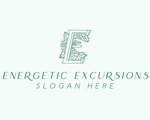 Natural Floral Letter E  logo design