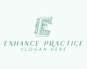 Natural Floral Letter E  logo design