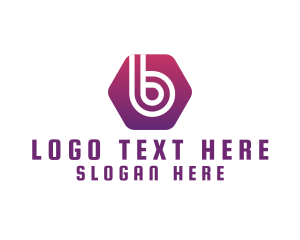 Hexagon Modern Letter B Business Logo
