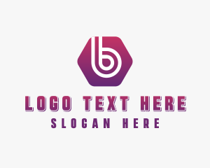 Hexagon Modern Letter B Business Logo