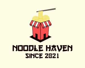 Ramen Noodles Chopsticks logo design