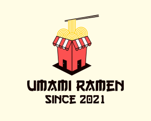 Ramen Noodles Chopsticks logo design