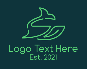 Habitat - Whale Leaf Nature Wilderness logo design