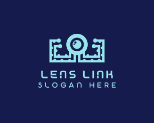 Lens Tech Octopus logo design