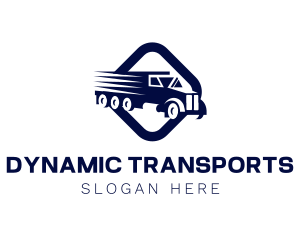 Retro Transport Truck logo design