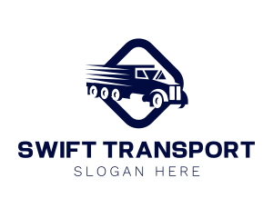 Retro Transport Truck logo design