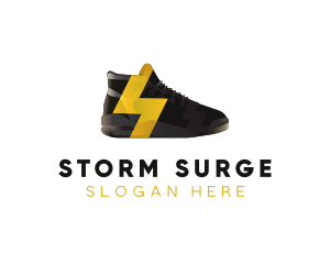 Lightning Sneaker Shoes logo design