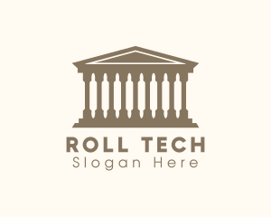 Rolling Pin Pantheon Temple logo design