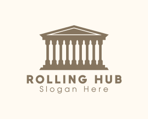 Rolling Pin Pantheon Temple logo design