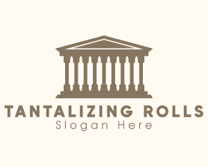 Rolling Pin Pantheon Temple logo design