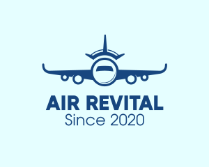 Travel Airplane Crown logo design