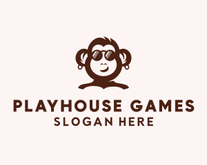 Monkey Video Game  logo design