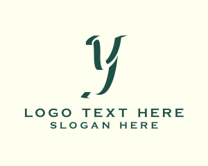 Cursive Business Letter Y logo