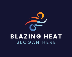 HVAC Cooling Heating logo design