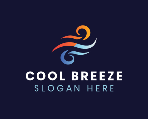 HVAC Cooling Heating logo design