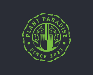 Gardening Shovel Plant logo design