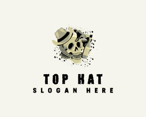 Skull Alcohol Drink logo design