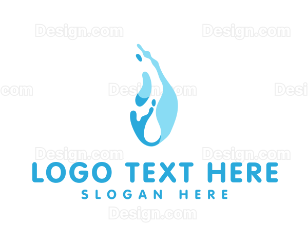 Abstract Water Droplet Logo