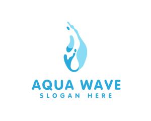 Abstract Water Droplet logo design