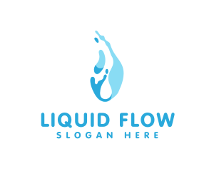 Abstract Water Droplet logo design