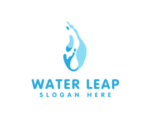 Abstract Water Droplet logo design