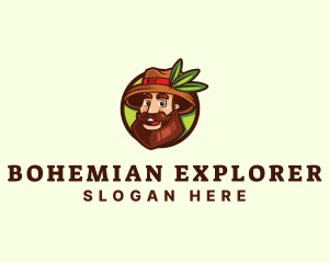 Farmer Explore Beard Guy logo design