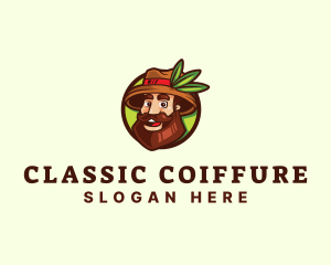 Farmer Explore Beard Guy logo design