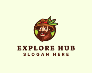 Farmer Explore Beard Guy logo design