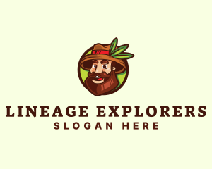 Farmer Explore Beard Guy logo design