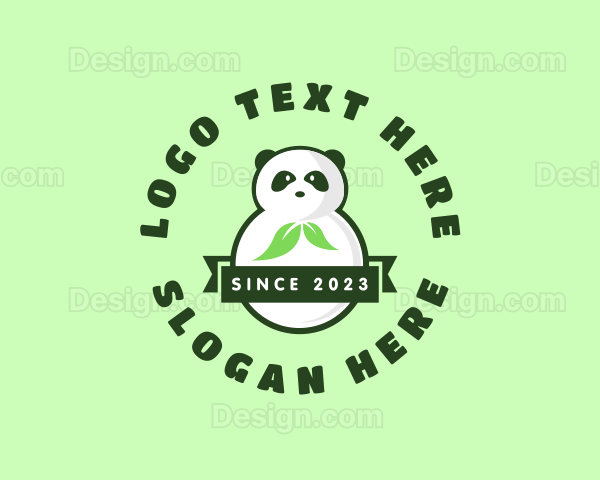 Nature Panda Leaf Logo