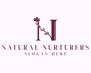 Flower Boutique Letter N logo design