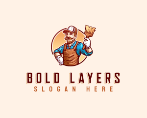 Handyman Painter Worker logo design