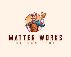 Handyman Painter Worker logo design