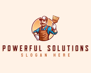 Handyman Painter Worker logo design