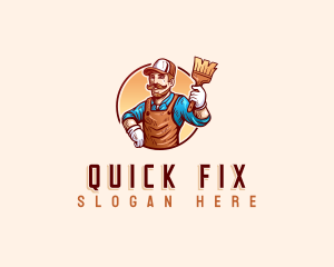 Handyman Painter Worker logo design