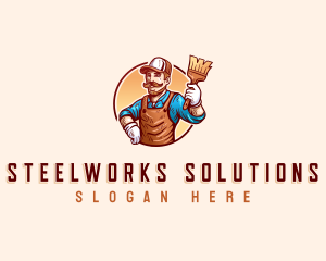 Handyman Painter Worker logo design