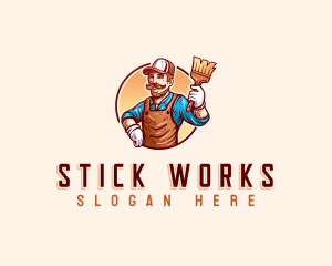 Handyman Painter Worker logo design