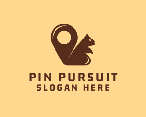 Squirrel Location Pin logo