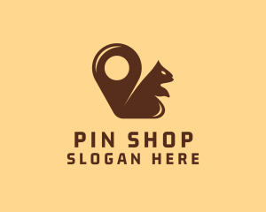 Squirrel Location Pin logo