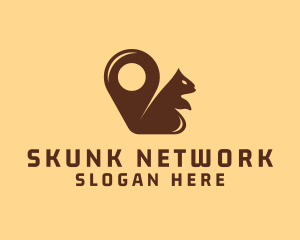 Squirrel Location Pin logo