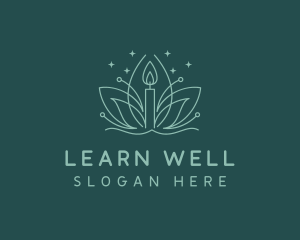 Lotus Wellness Candle logo design