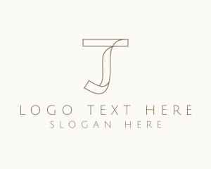 Apparel Tailor Letter T logo