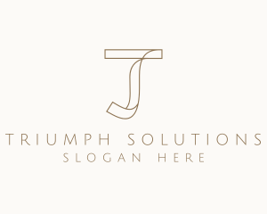 Apparel Tailor Letter T logo design