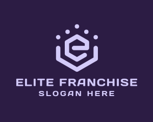 Purple Business Letter E logo design