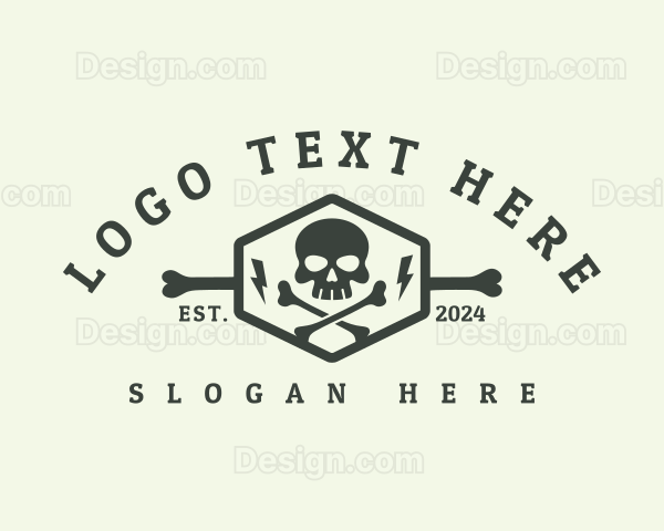 Skeleton Skull Crossbones Logo