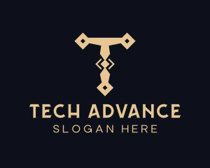 Tech Tool Letter T logo design