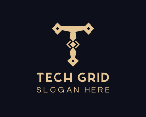 Tech Tool Letter T logo design