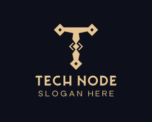 Tech Tool Letter T logo design