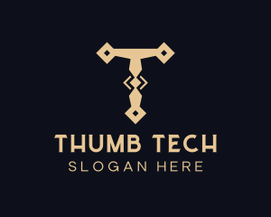 Tech Tool Letter T logo design