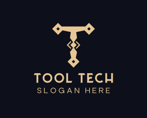 Tech Tool Letter T logo design